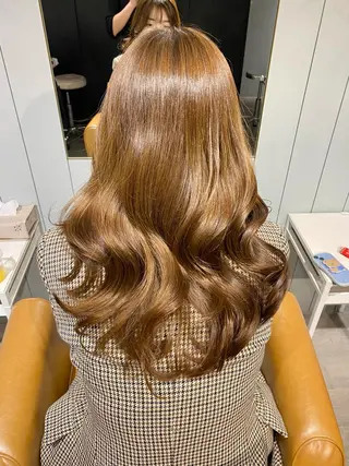 ロング カラー 韓国風レイヤーカット 💎髪質改善"yuiのヘアスタイル