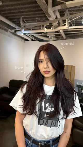 ロング カラー 近江廉/梅田/福島 髪質改善/縮毛矯正のヘアスタイル