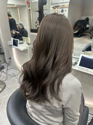 ミディアム カラー ヘアアレンジ fumika🎀 韓国ヘア×ベージュのヘアスタイル