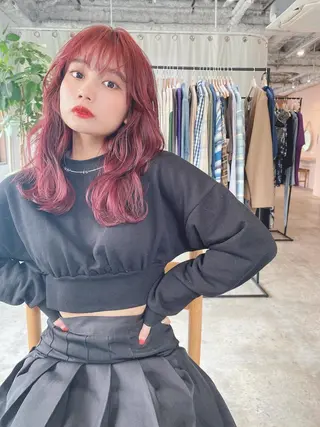 セミロング カラー LATTE  渋谷所属・♡レイヤーカット れお♡のヘアスタイル