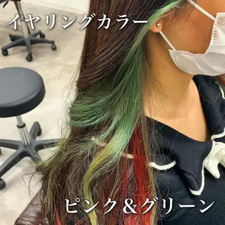 セミロング カラー 中本 達也のヘアスタイル