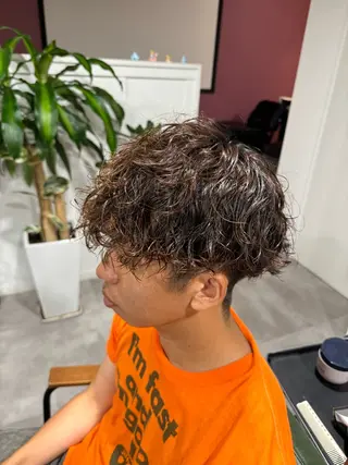 パーマ 平尾/艶カラー/ アッシュ系/中川誠大のヘアスタイル