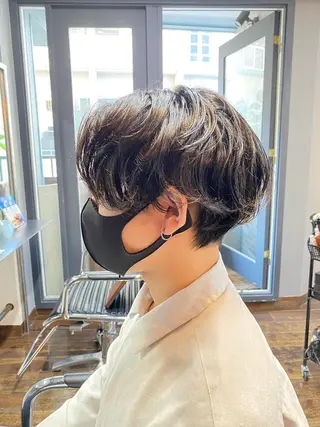 ショート カラー パーマ ヘアアレンジ メンズ ✨前田 優・2拠点✨ ✨恵比寿・札幌店✨のヘアスタイル