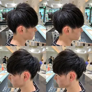 ショート パーマ メンズ 赤み消しカラー /透明感カラー 上長のヘアスタイル