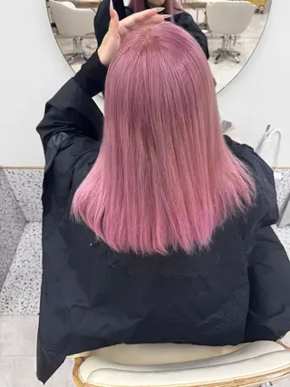 セミロング カラー ブリーチカラー✨ じょあ☆のヘアスタイル