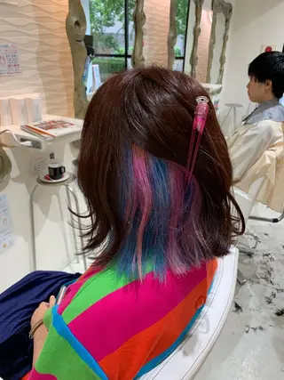 ミディアム カラー 松吉 純平のヘアスタイル