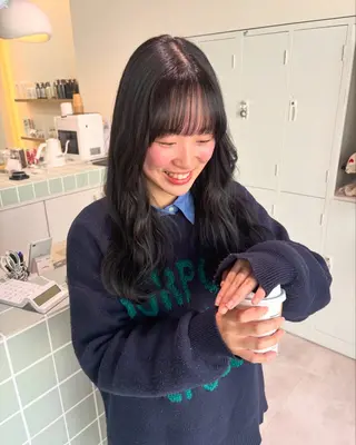 ロング カラー 広島/わかな/ヘア セット/オリーブのヘアスタイル