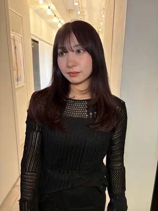 セミロング riria🎀カット /透明感カラーのヘアスタイル