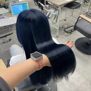 ロング カラー ななみ《ちゅるん カラー/まつパ》のヘアスタイル