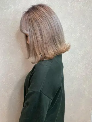 ミディアム カラー 酸性ストレート・ メンズ 三原 楊子のヘアスタイル