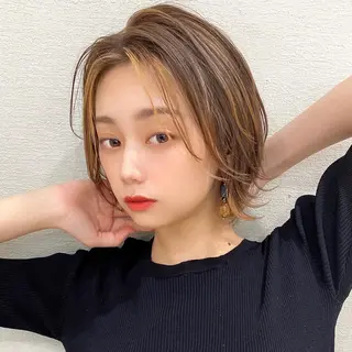 ショート カラー モテ髪×トレンド💕 小顔レイヤー 金井のヘアスタイル