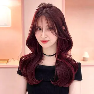 セミロング カラー トレンド韓国モテヘア Natsuki🌛のヘアスタイル
