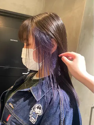 ロング カラー デザインカラー❤︎ イシイレイのヘアスタイル