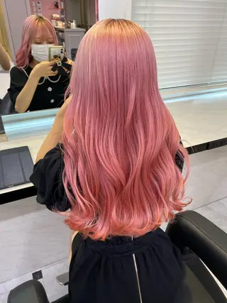 ロング カラー ダブルカラー 韓国ヘアKYONのヘアスタイル