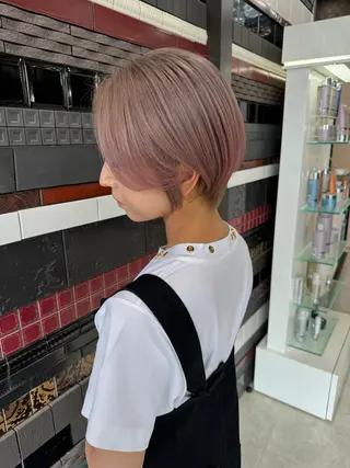 ショート カラー ショート×ブリーチ 🪞問屋町/yujiのヘアスタイル