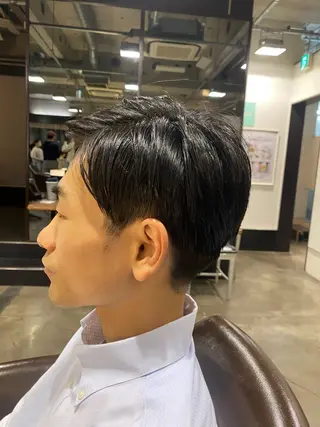 メンズ タツキ／レイヤー／ パーマ／艶カラーのヘアスタイル