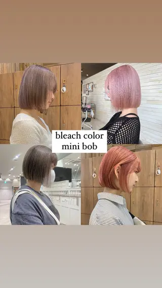 ショート カラー 黒田瀬奈/ボブ まろやかベージュのヘアスタイル