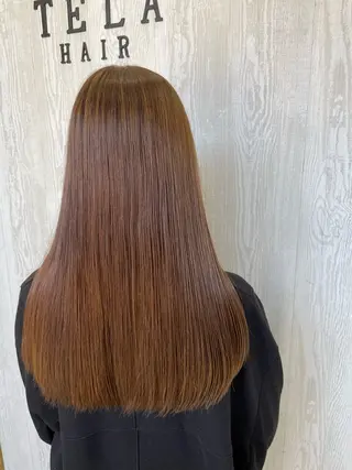 セミロング カラー ヘアアレンジ HUENEST アカデミーサロンのヘアスタイル