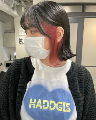 ミディアム 🌸インナーカラー 🌸藤井春華のヘアスタイル