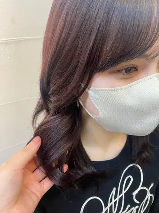 ミディアム カラー hair&culture gallery moloco　神保町　九段下店所属・RISA🩶🐈‍⬛ カット✨透明感カラーのヘアスタイル