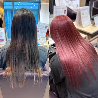 カラー ツヤ髪🎀暖色カラー さとあみのヘアスタイル