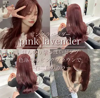 ロング カラー kazuki🍑韓国 トレンド暖色🫗のヘアスタイル