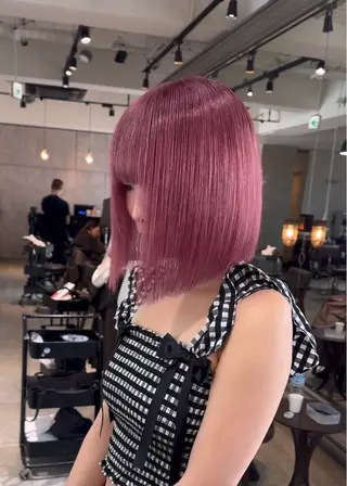 ミディアム カラー 🩵ྀིハイトーン みほ🎀🫐のヘアスタイル