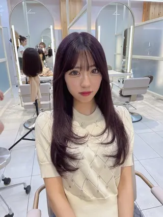 ロング 顔周り/透明感カラー /韓国ヘア/TAKUのヘアスタイル