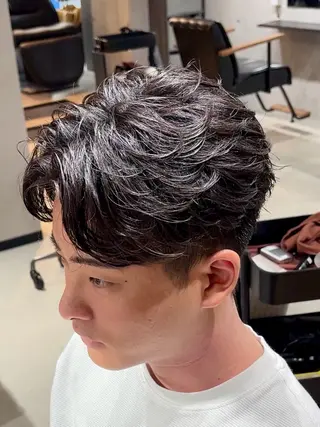 ショート パーマ メンズ 大人パーマ特化 心斎橋本町/えざわのヘアスタイル