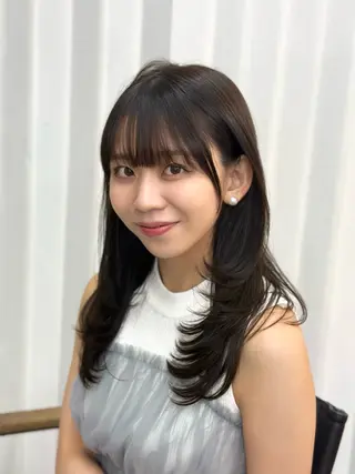 ミディアム 日韓レイヤー🇰🇷 艶カラー/ナカネのヘアスタイル