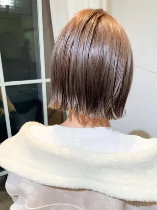 ショート カラー ボブ ブリーチ/miinaのヘアスタイル