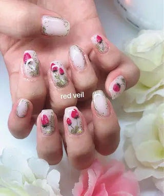 セミロング ネイル 長さ出し専門 nynaのネイルデザイン