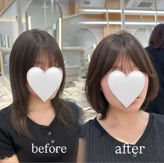ショート oto🎀×美髪× シースルー前髪🤍のヘアスタイル