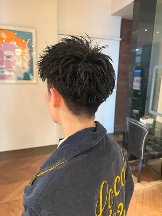 ショート パーマ メンズ SARA大名caz カット/パーマのヘアスタイル