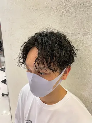 パーマ メンズ 竹田 京人のヘアスタイル