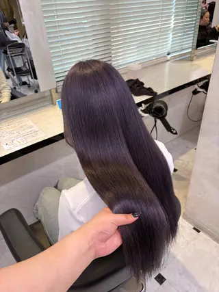 ロング カラー 透明感ベージュカラー ♡上野♡AIのヘアスタイル