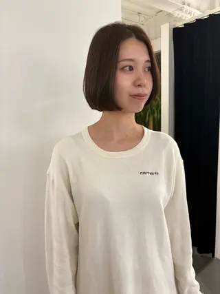 ショート カラー ボブ/似合わせカット /ニュアンスカラーのヘアスタイル