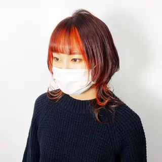 ミディアム カラー ヘアアレンジ 大橋 拓巳のヘアスタイル