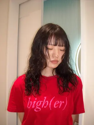 ミディアム カラー ハイトーン/レイヤー KYOKA🩶のヘアスタイル