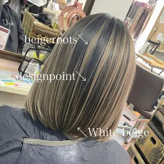 ショート カラー ヒカ/外国人風 デザインカラーのヘアスタイル