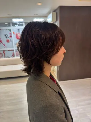 ミディアム カラー パーマ チーフデザイナー 西川凌史のヘアスタイル