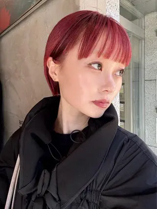 ショート カラー ヘアアレンジ 丸山渉/パーマ エフェクトブリーチのヘアスタイル