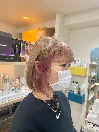 ショート カラー 髪質改善/ストレート /透明感/西川奈穂のヘアスタイル