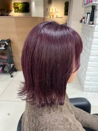 ミディアム カラー 【暖色カラー特化】 中山由梨のヘアスタイル