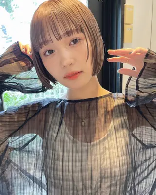 ショート カラー 🫧透明感ヘア🫧 🧸竹花　彩希🧸のヘアスタイル