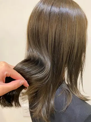 ミディアム カラー マツモト カラー/ショートボブのヘアスタイル