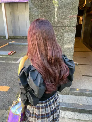 ロング カラー ピンクカラー🎀 米津 美佑のヘアスタイル