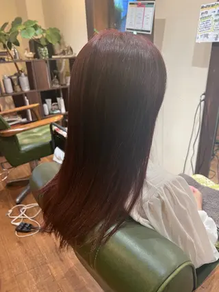 ロング カラー Luster Friends所属・まゆ | 艶カラー | ストレートのヘアスタイル