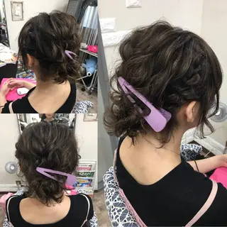 ミディアム ヘアアレンジ 角田 安のヘアスタイル