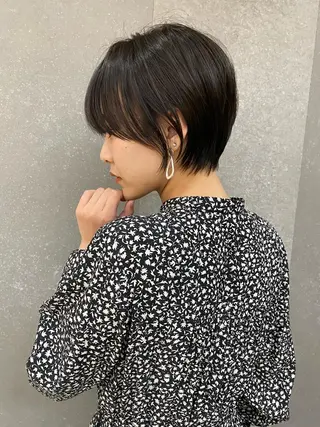 ショート カラー ボブ×縮毛矯正× 髪質改善/三ツ木一生のヘアスタイル